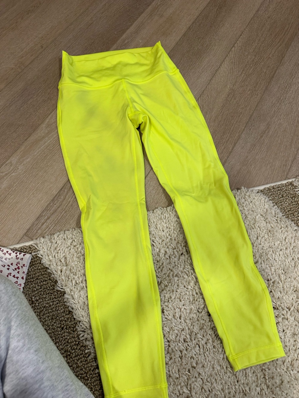 Lululemon Neon Yellow High-Waist Active Leggings